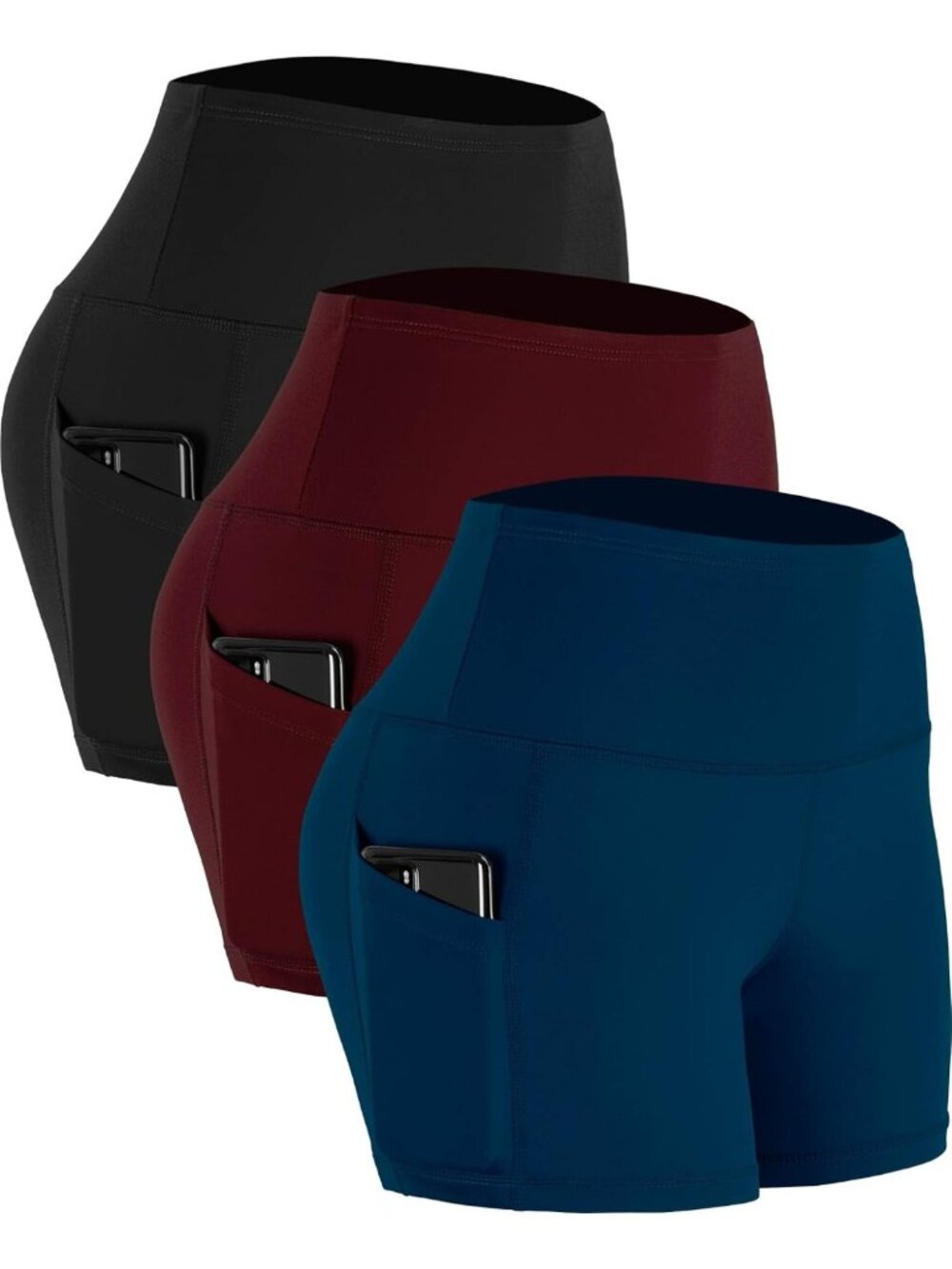High Waist Athletic Shorts for Women | Yoga, Fitness & Running with Deep Pockets